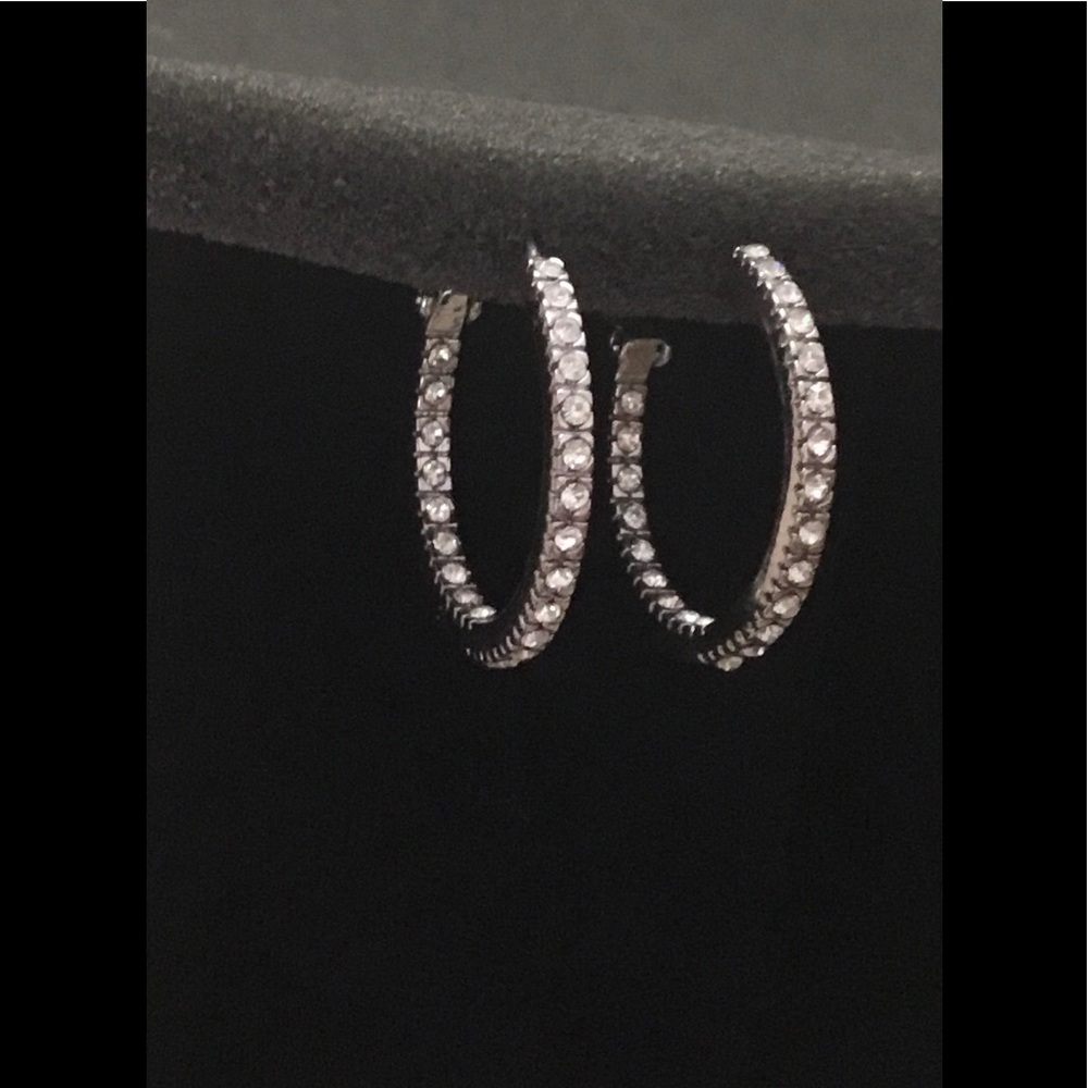 🌺 New Crystal Inside Out Hoop Earrings Attractive